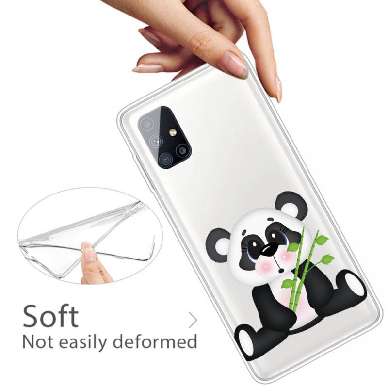 Futerały Samsung Galaxy M51 Etui na Telefon Przezroczysta Smutna Panda