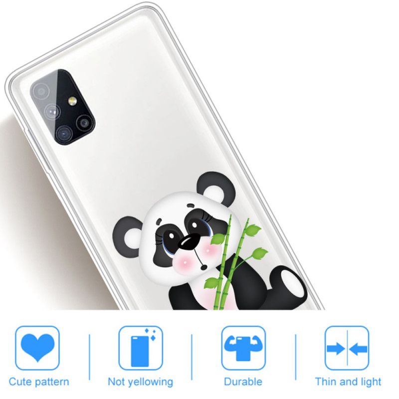 Futerały Samsung Galaxy M51 Etui na Telefon Przezroczysta Smutna Panda