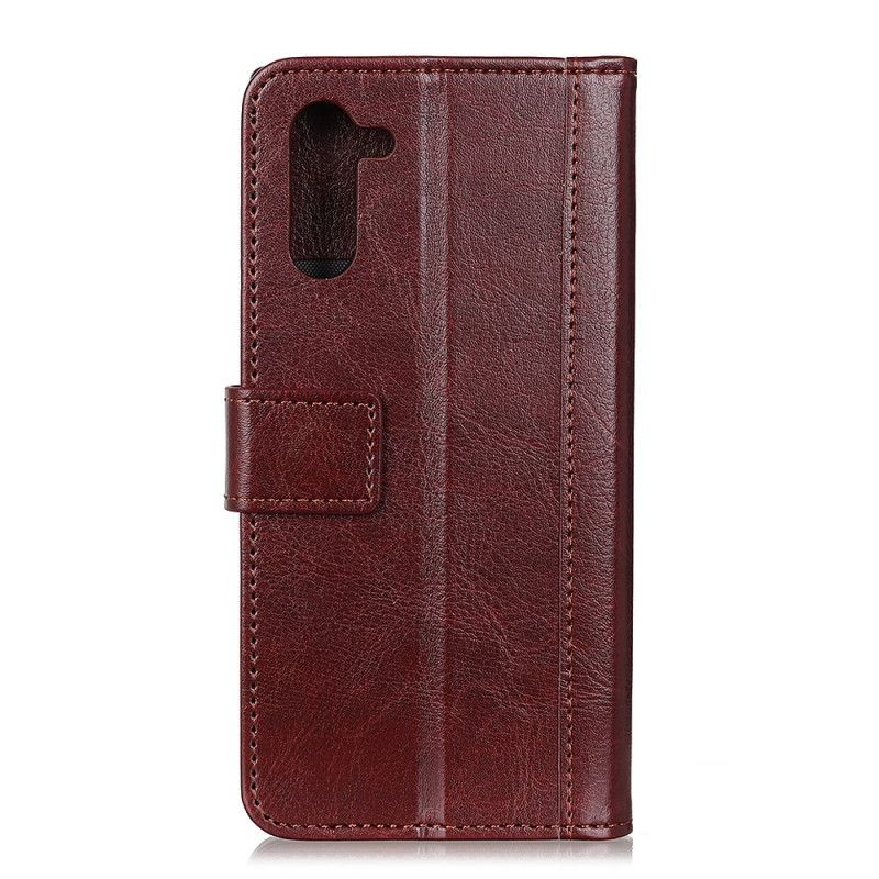 Etui Folio Huawei P40 Lite 5G Czerwony Czarny Wersja Z Nitami W Stylu Vintage Etui Ochronne