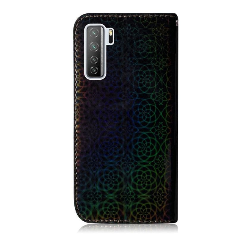 Etui Folio Huawei P40 Lite 5G Szary Czarny Czysty Kolor Etui Ochronne