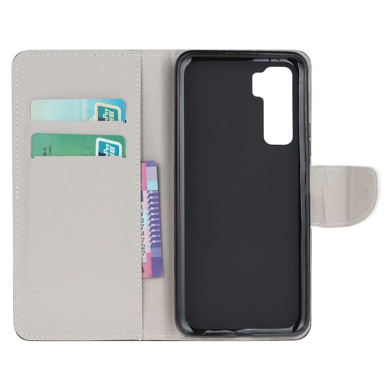 Etui Folio Huawei P40 Lite 5G Wiele Sów Etui Ochronne