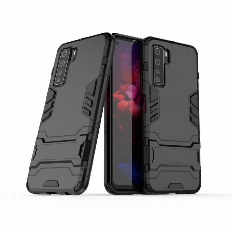 Etui Huawei P40 Lite 5G Czerwony Czarny Ultra Odporny Etui Ochronne