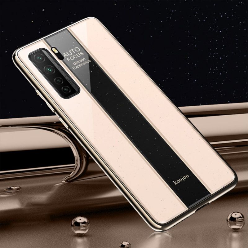 Etui Huawei P40 Lite 5G Granatowy Czerwony Galwanizowana Hybryda