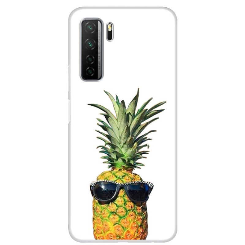 Etui Huawei P40 Lite 5G Przezroczysty Ananas W Okularach