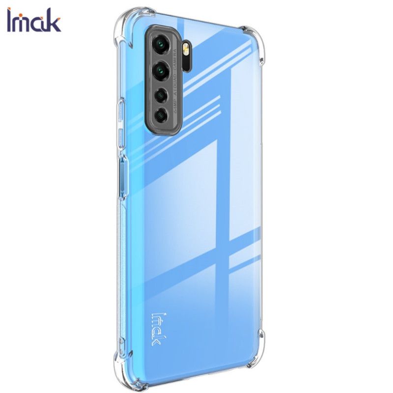 Etui Huawei P40 Lite 5G Przezroczysty Szary Przezroczysty Jedwabisty Imak Etui Ochronne