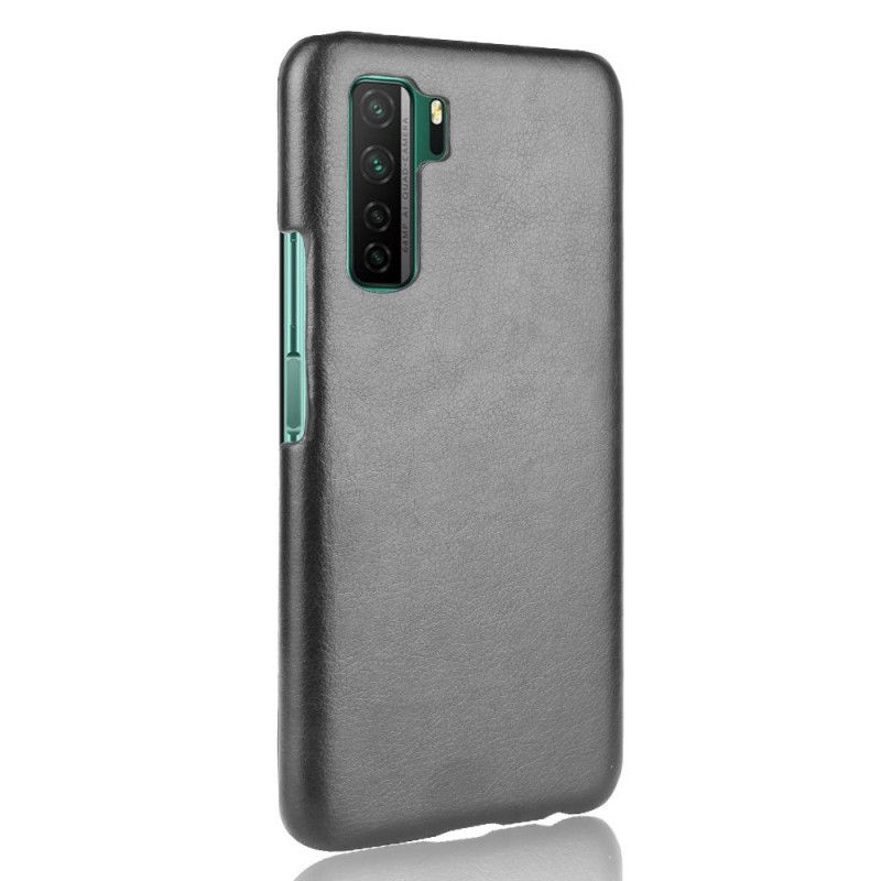 Etui Huawei P40 Lite 5G Szary Czarny Efekt Skóry Lychee Performance Etui Ochronne