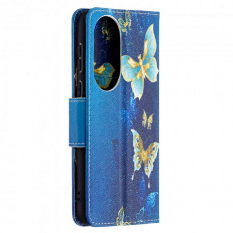 Etui Folio Do Huawei P50 Motyle W Nocy