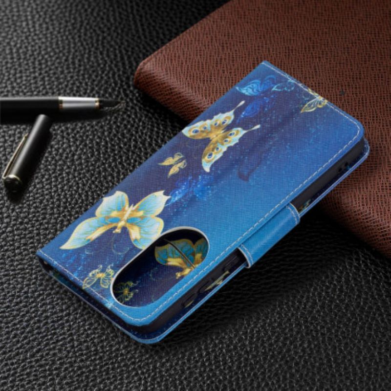 Etui Folio Do Huawei P50 Motyle W Nocy