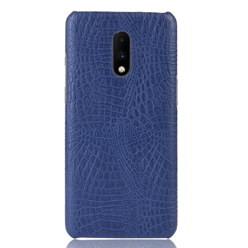 Etui OnePlus 7 Biały Czarny Efekt Skóry Krokodyla Etui Ochronne