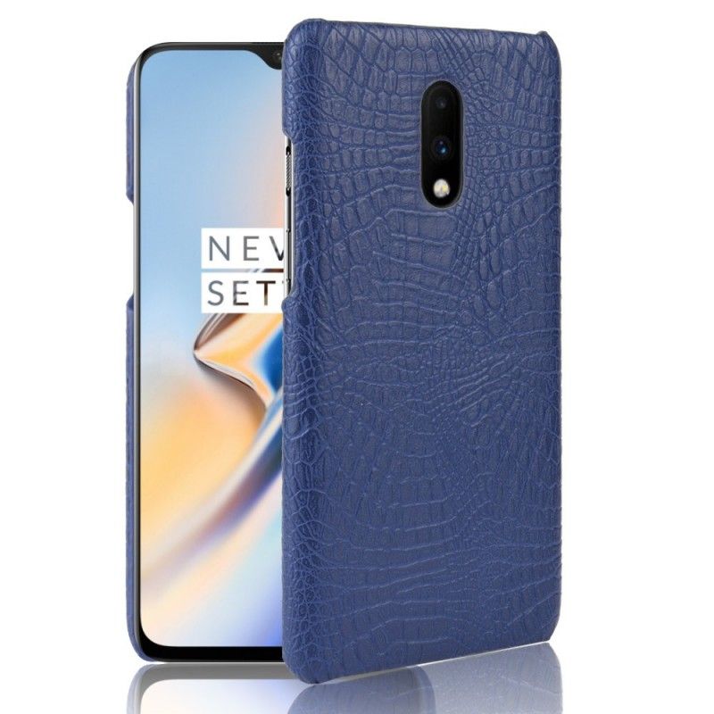 Etui OnePlus 7 Biały Czarny Efekt Skóry Krokodyla Etui Ochronne