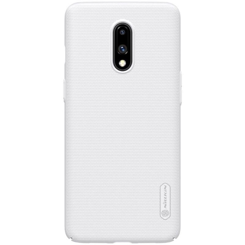 Etui OnePlus 7 Biały Czarny Sztywny Matowy Nillkin