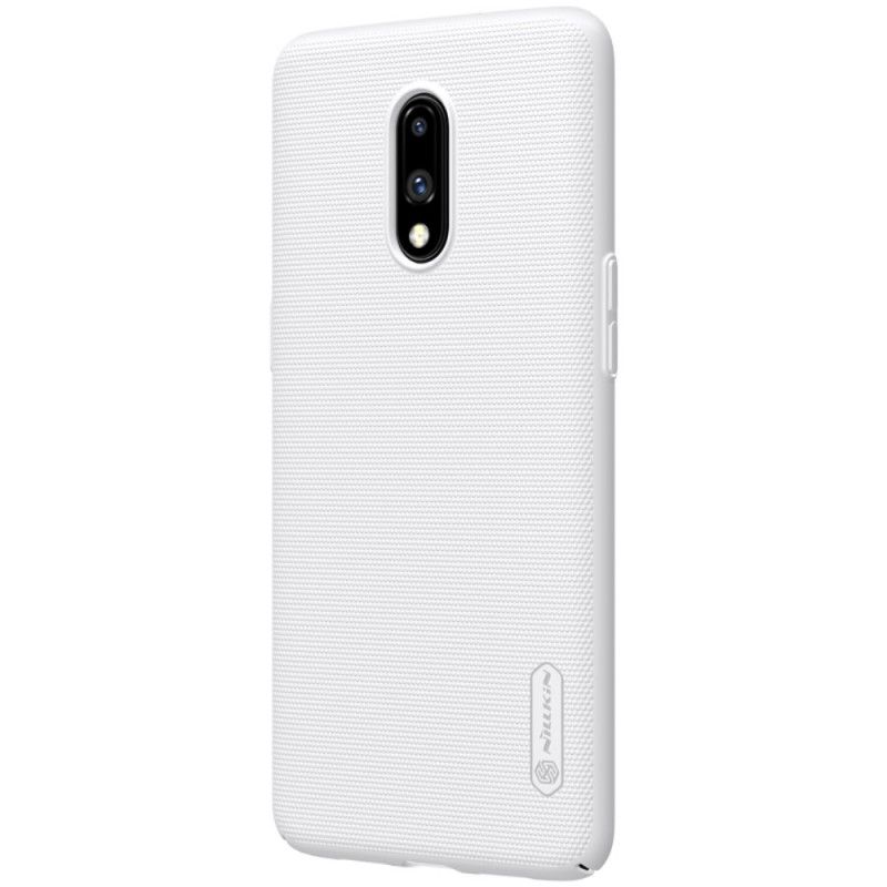 Etui OnePlus 7 Biały Czarny Sztywny Matowy Nillkin