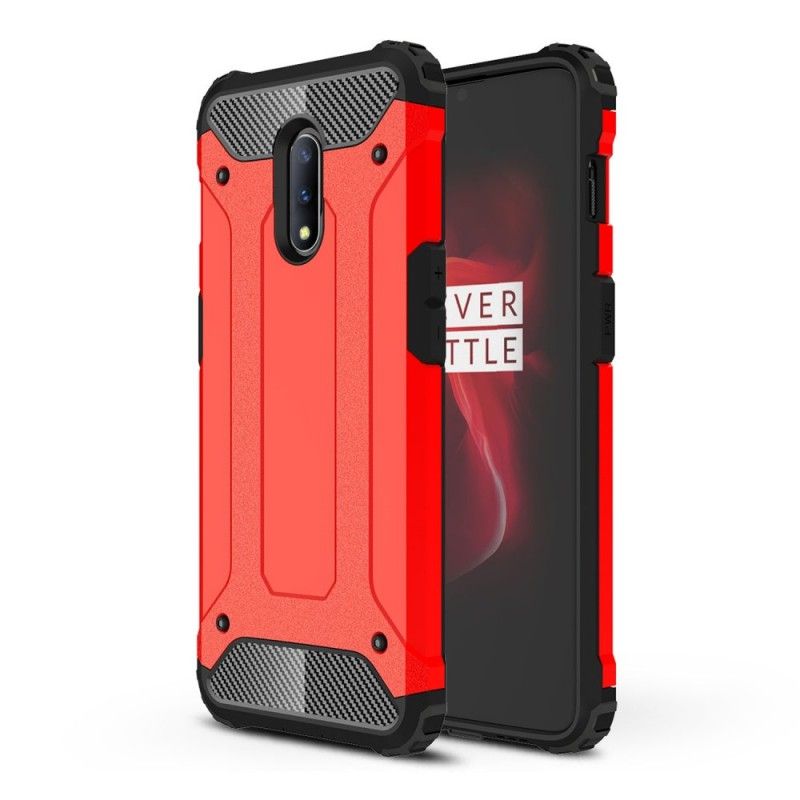 Etui OnePlus 7 Czerwony Czarny Ocalały