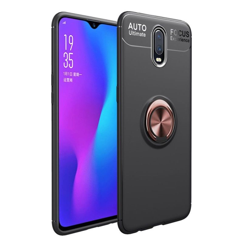 Etui OnePlus 7 Czerwony Czarny Pierścień Obrotowy Etui Ochronne