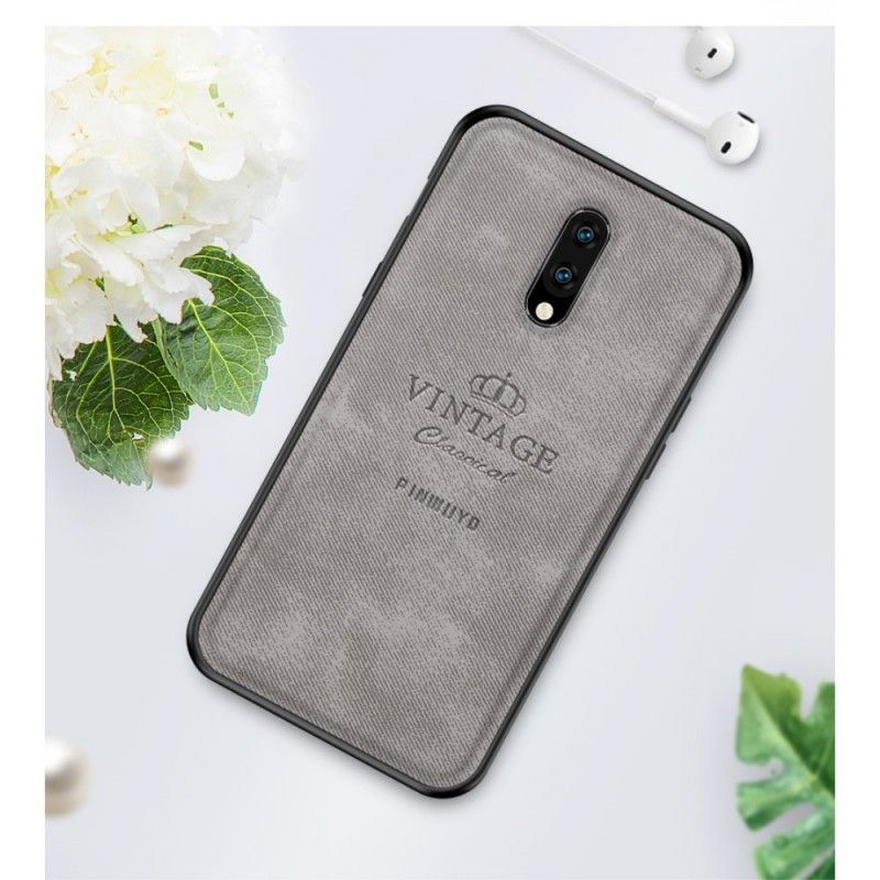 Etui OnePlus 7 Szary Czarny Honorowy Rocznik Pinwuyo Etui Ochronne