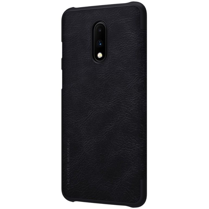 Flip Kotelot OnePlus 7 Brązowy Czarny Seria Nillkin Qin