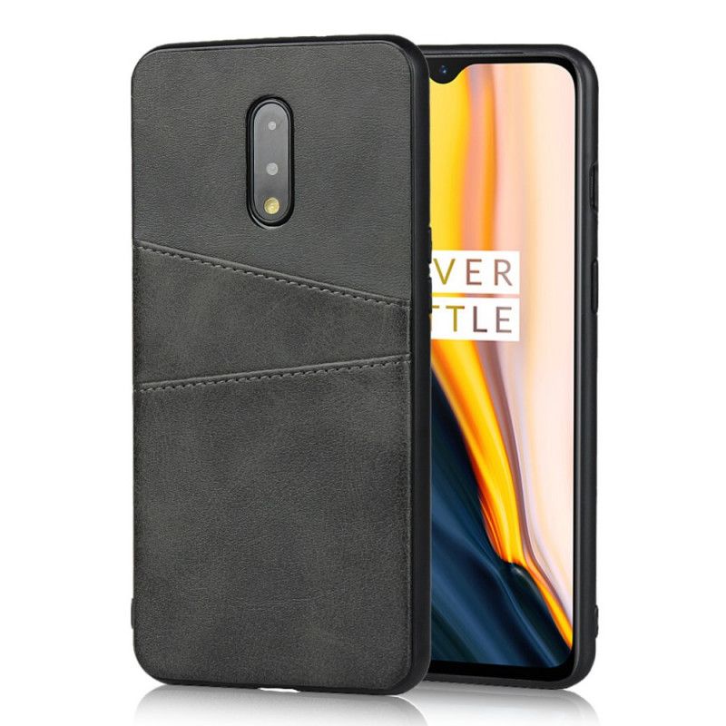 Futerały OnePlus 7 Kawowy Czarny Podwójny Uchwyt Na Karty