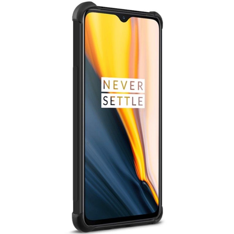 Futerały OnePlus 7 Szary Czarny Etui na Telefon Elastyczny Silikon Z Folią Ekranującą Imak