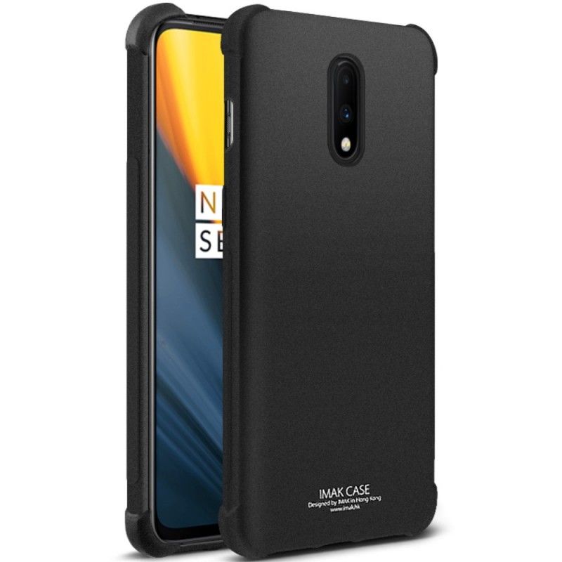 Futerały OnePlus 7 Szary Czarny Etui na Telefon Elastyczny Silikon Z Folią Ekranującą Imak