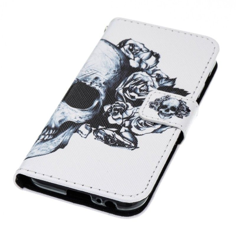 Etui Folio Samsung Galaxy A3 2017 Kwiecista Czaszka Etui Ochronne