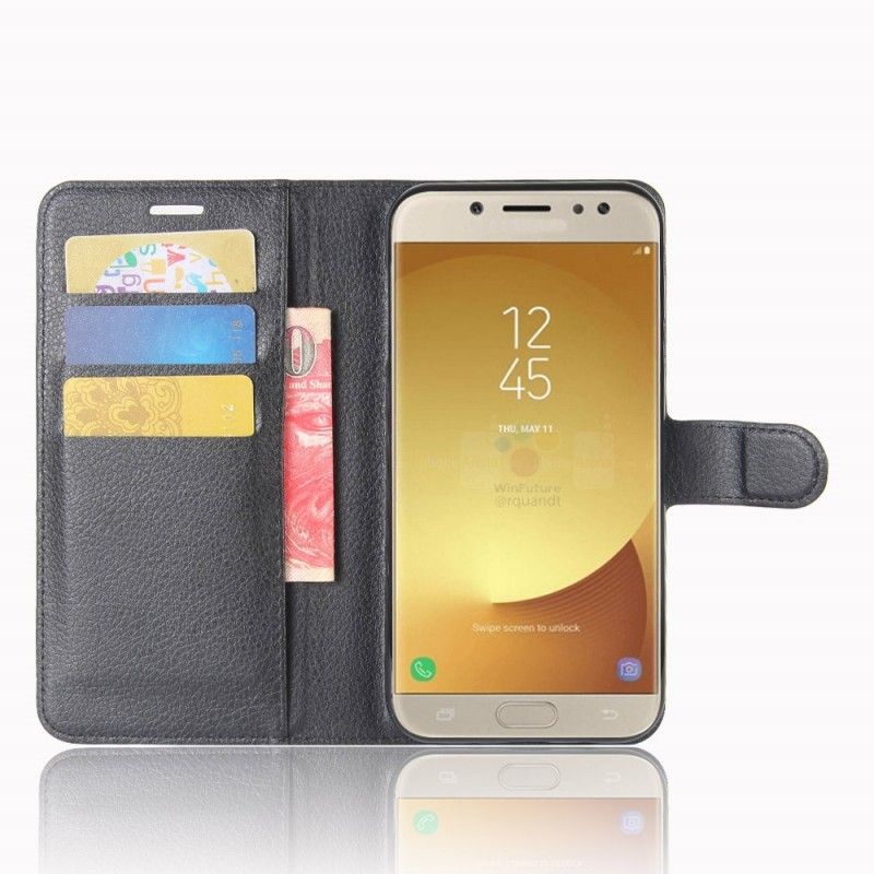 Etui Folio Samsung Galaxy J7 2017 Czerwony Klasyczny Etui Ochronne