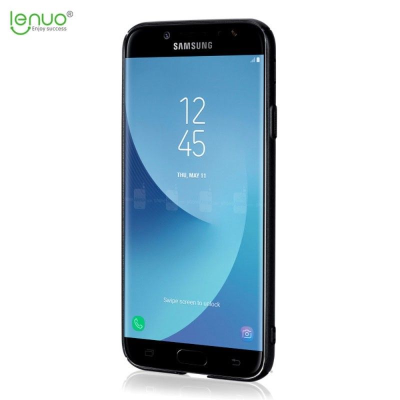 Etui Samsung Galaxy J7 2017 Różowe Złoto Jedwabisty W Dotyku Lenuo