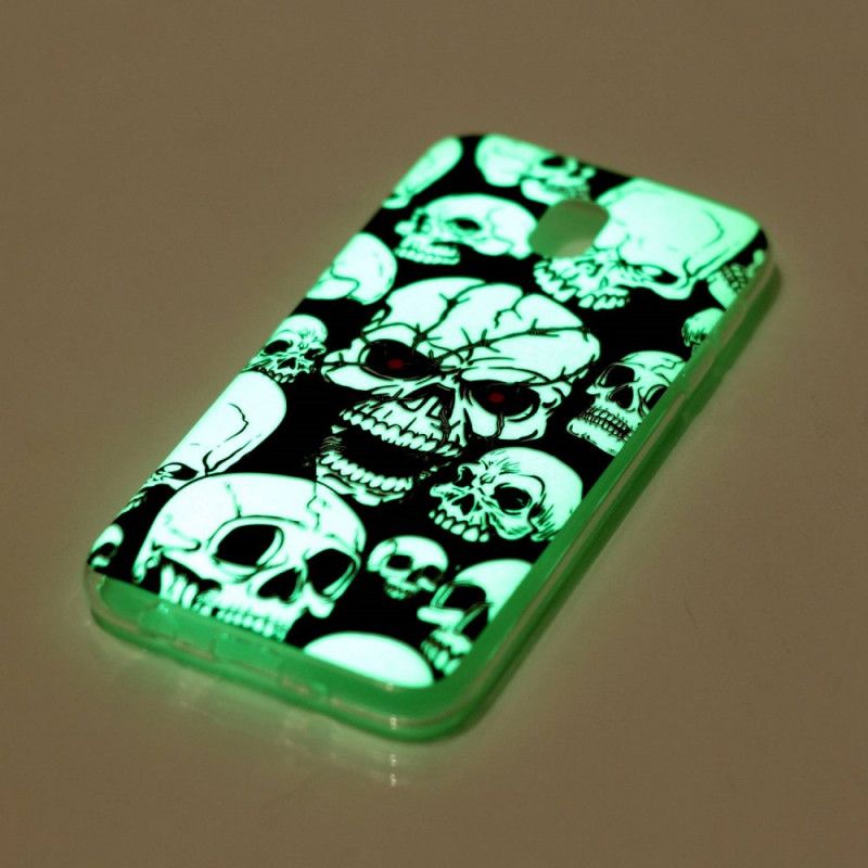 Etui Samsung Galaxy J7 2017 Uwaga Fluorescencyjne Czaszki