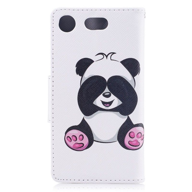 Etui Folio Sony Xperia XZ1 Compact Zabawna Panda Etui Ochronne