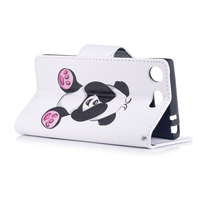 Etui Folio Sony Xperia XZ1 Compact Zabawna Panda Etui Ochronne