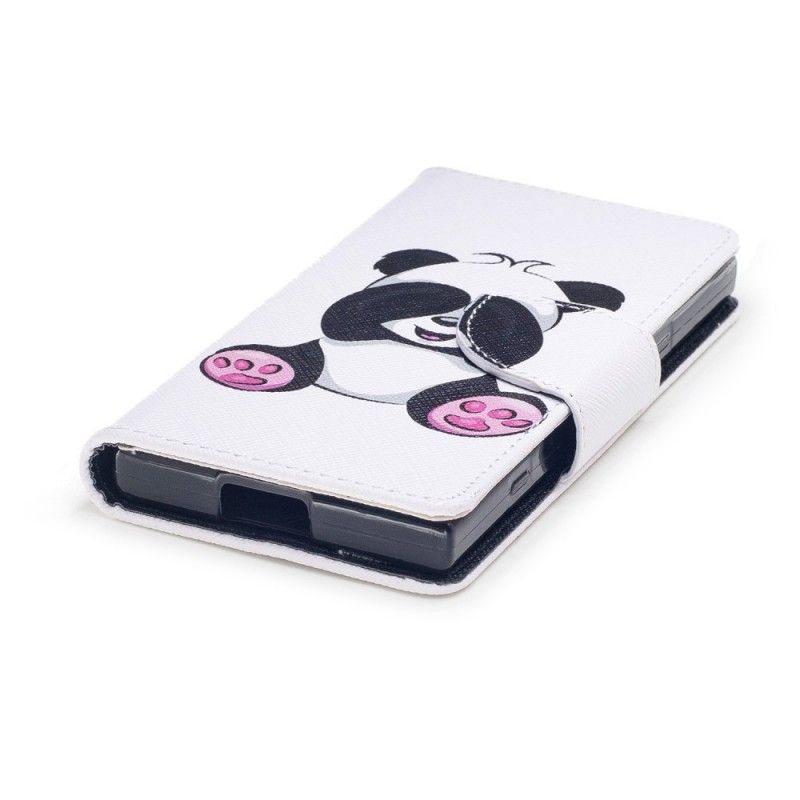 Etui Folio Sony Xperia XZ1 Compact Zabawna Panda Etui Ochronne