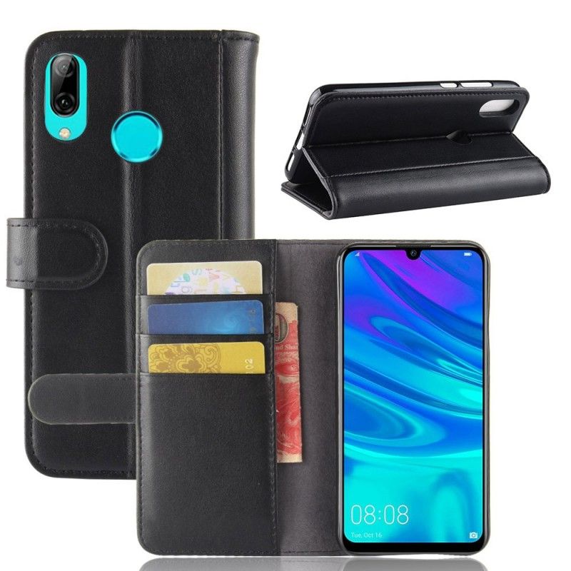 Etui Folio Huawei P30 Lite Brązowy Czarny Dwoina Skórzana