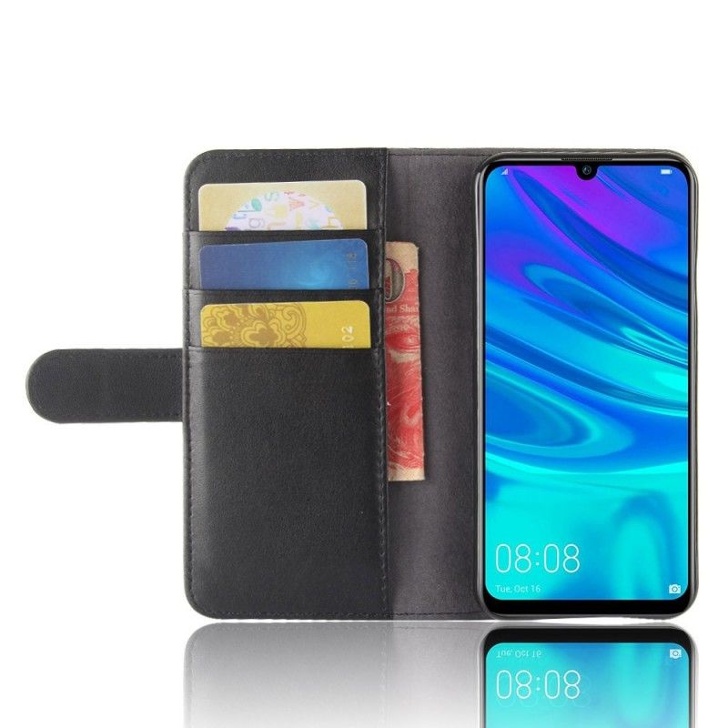 Etui Folio Huawei P30 Lite Brązowy Czarny Dwoina Skórzana