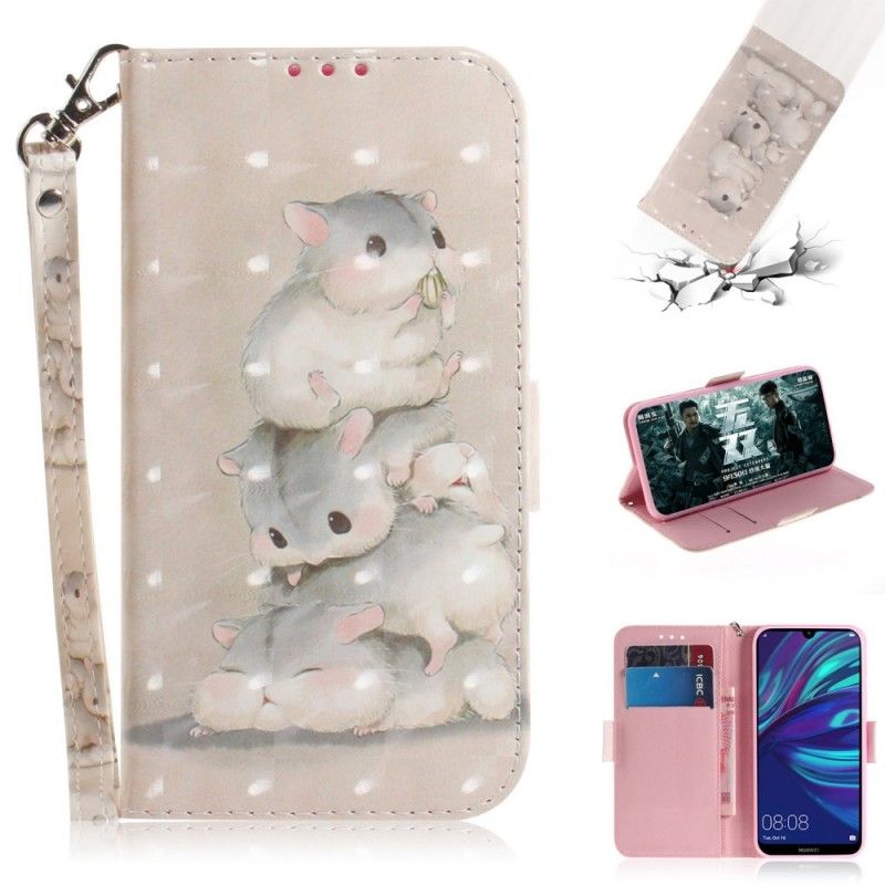 Etui Folio Huawei P30 Lite Chomiki Ze Stringami