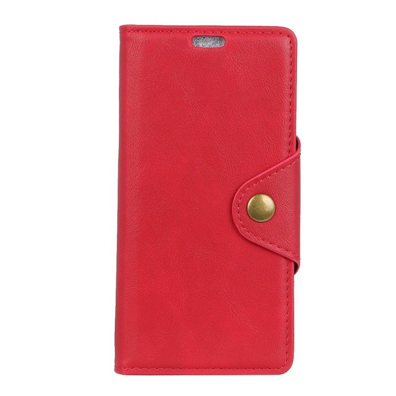 Etui Folio Huawei P30 Lite Czarny Imitacja Skóry Guzików Etui Ochronne