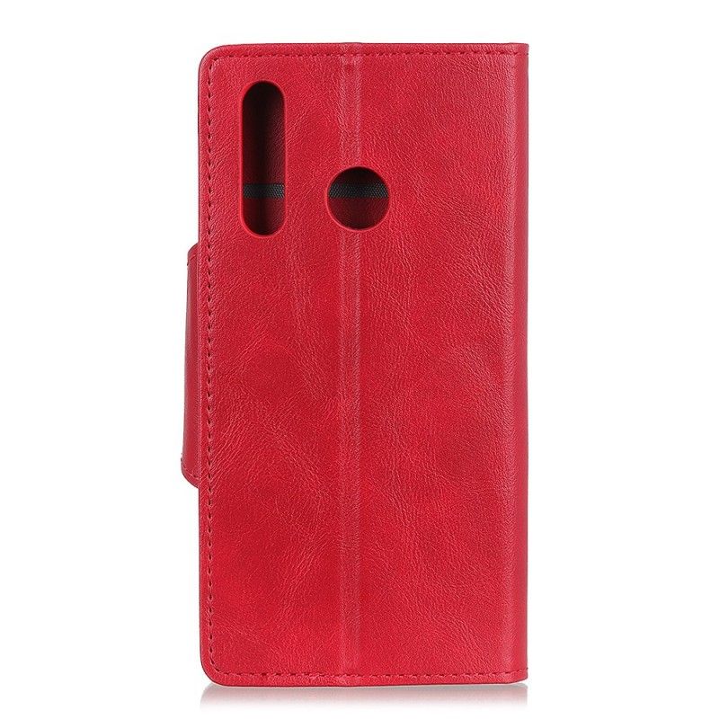 Etui Folio Huawei P30 Lite Czarny Imitacja Skóry Guzików Etui Ochronne