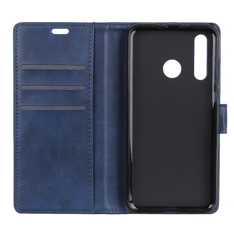 Etui Folio Huawei P30 Lite Czerwony Czarny Efekt Skóry Matowej Retro