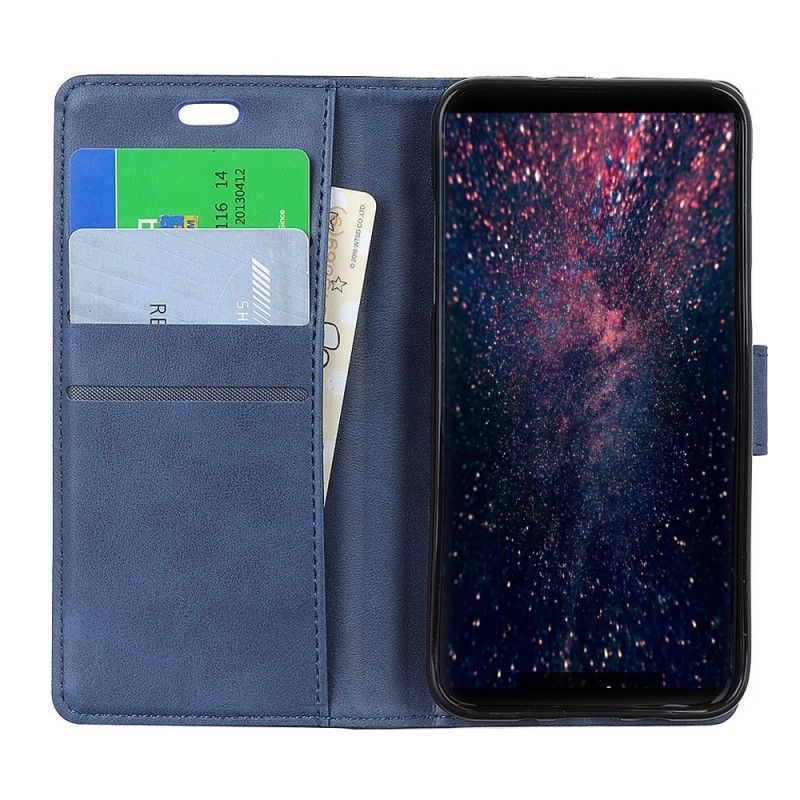 Etui Folio Huawei P30 Lite Czerwony Czarny Efekt Skóry Matowej Retro