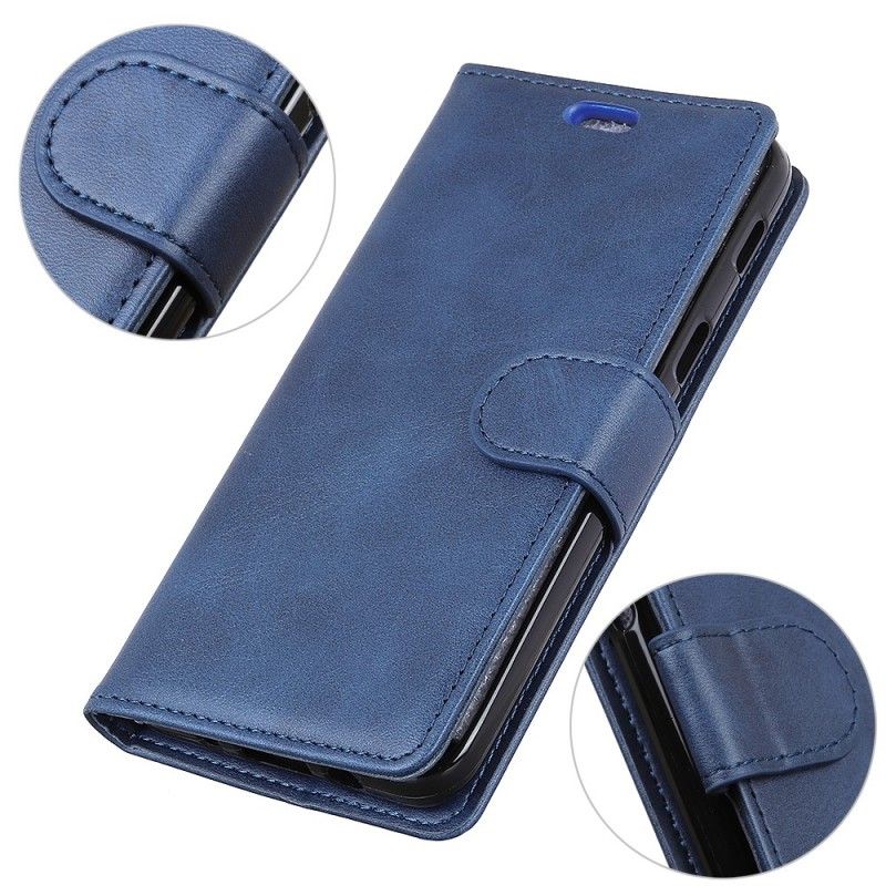 Etui Folio Huawei P30 Lite Czerwony Czarny Efekt Skóry Matowej Retro