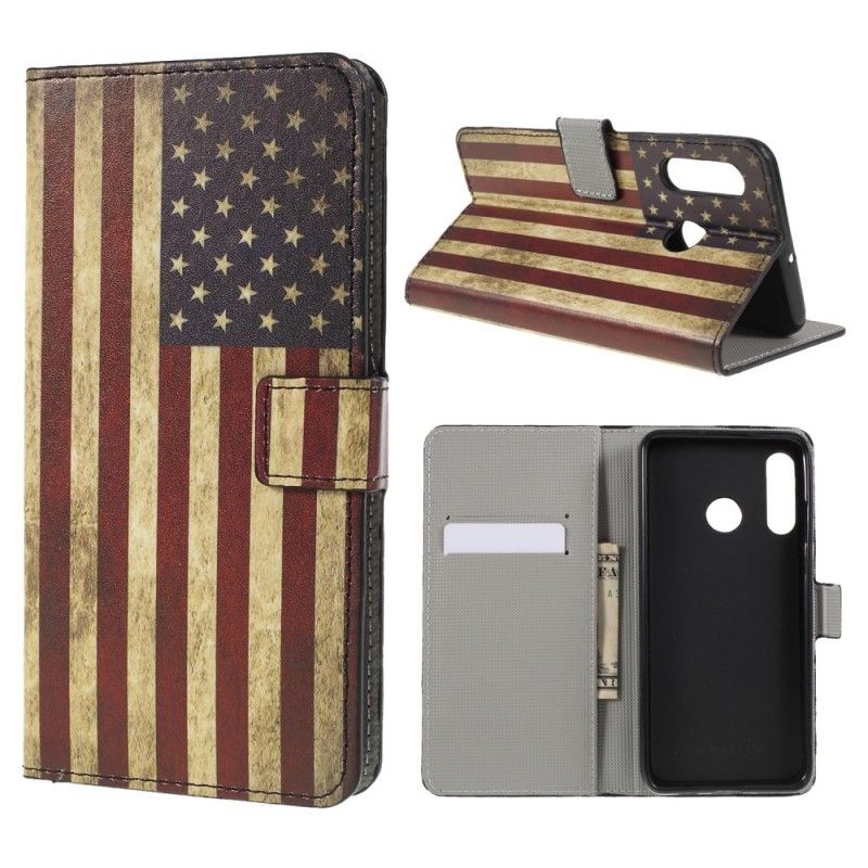 Etui Folio Huawei P30 Lite Flaga Usa Etui Ochronne