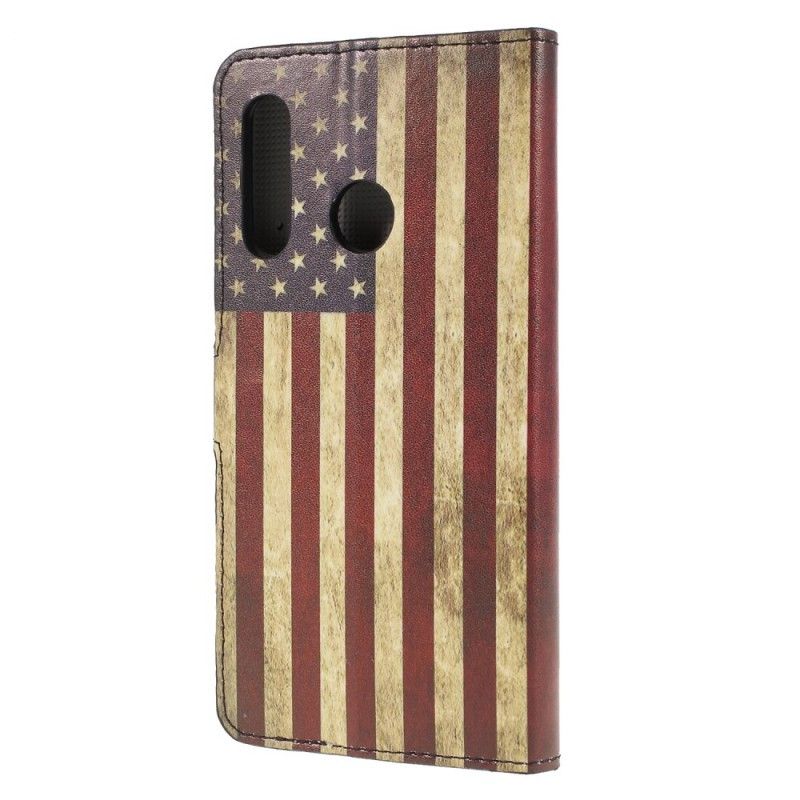 Etui Folio Huawei P30 Lite Flaga Usa Etui Ochronne