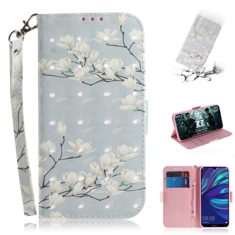 Etui Folio Huawei P30 Lite Kwitnące Drzewo Ze Stringami