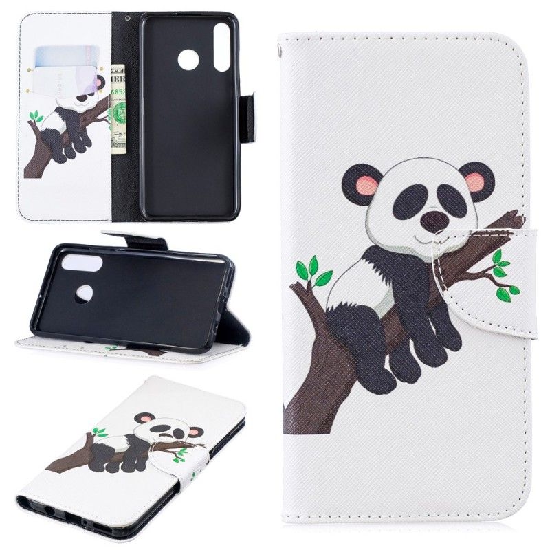 Etui Folio Huawei P30 Lite Leniwa Panda