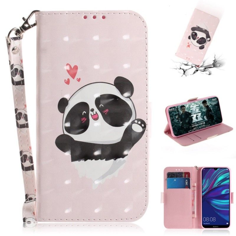 Etui Folio Huawei P30 Lite Panda Love Ze Stringami Etui Ochronne