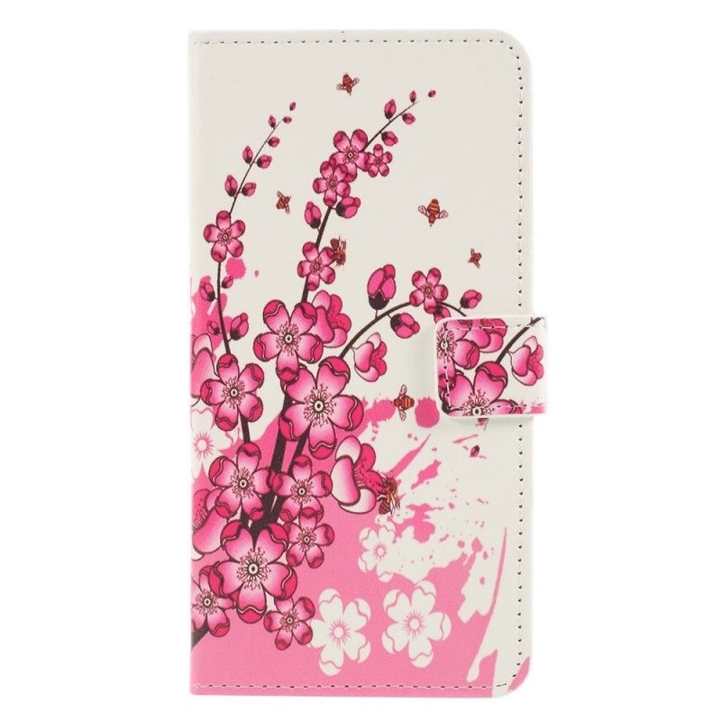 Etui Folio Huawei P30 Lite Tropikalne Kwiaty