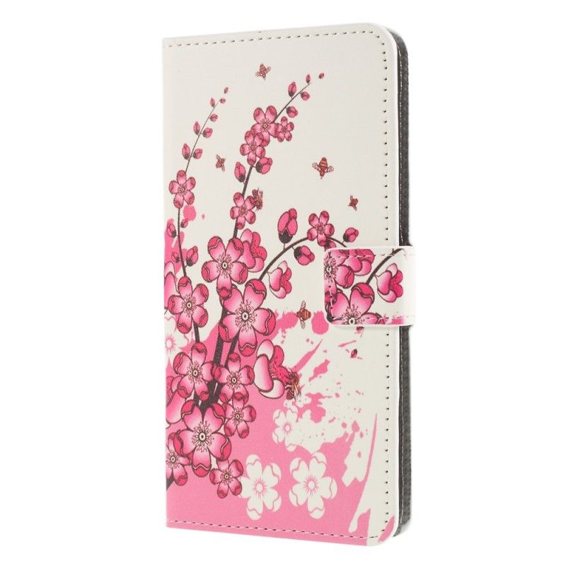 Etui Folio Huawei P30 Lite Tropikalne Kwiaty