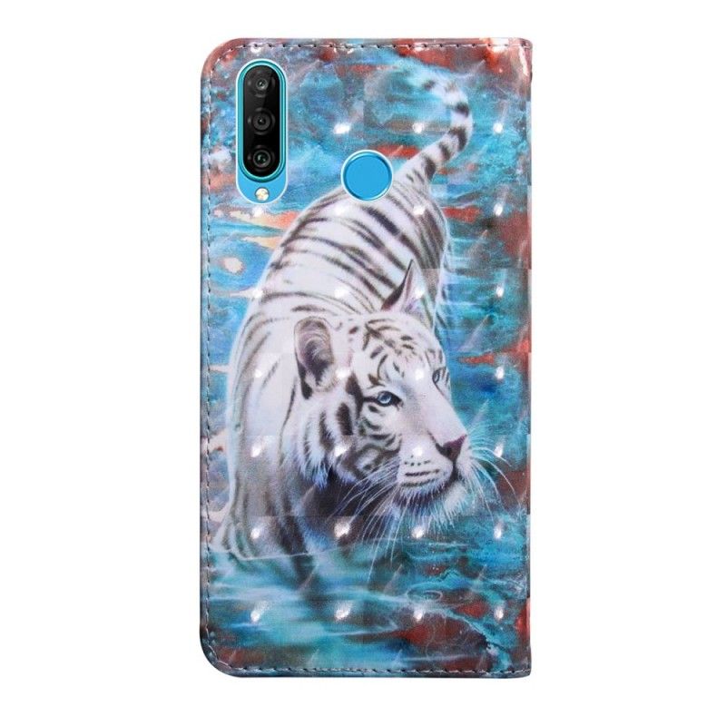 Etui Folio Huawei P30 Lite Tygrys W Wodzie