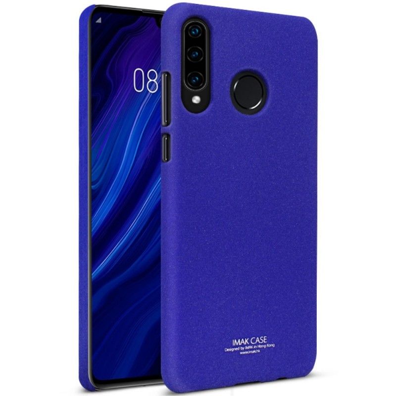 Etui Huawei P30 Lite Ciemnoniebieski Seria Jedwabna Etui Ochronne