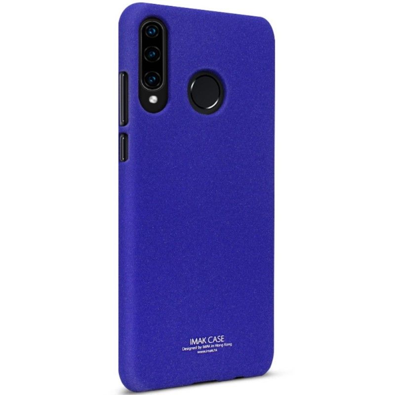 Etui Huawei P30 Lite Ciemnoniebieski Seria Jedwabna Etui Ochronne