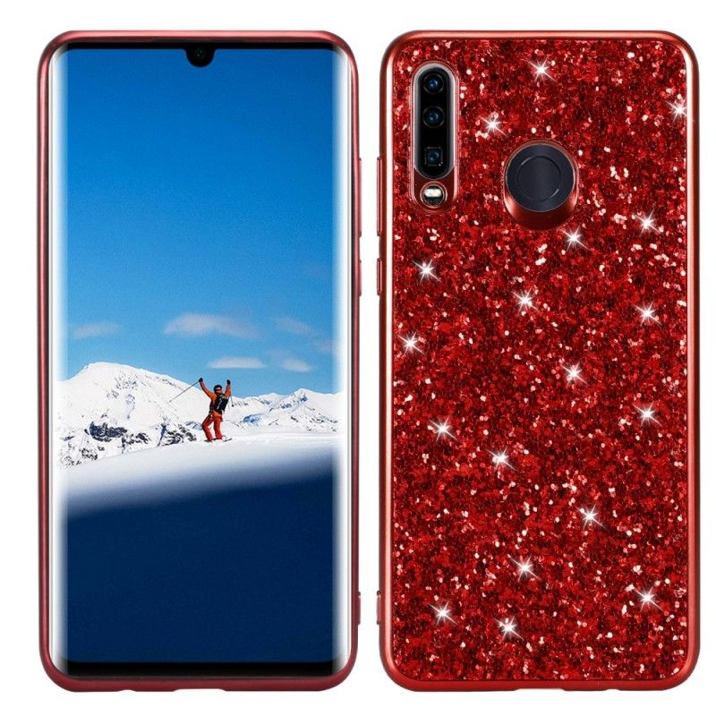 Etui Huawei P30 Lite Czerwony Czarny Jestem Blaskiem