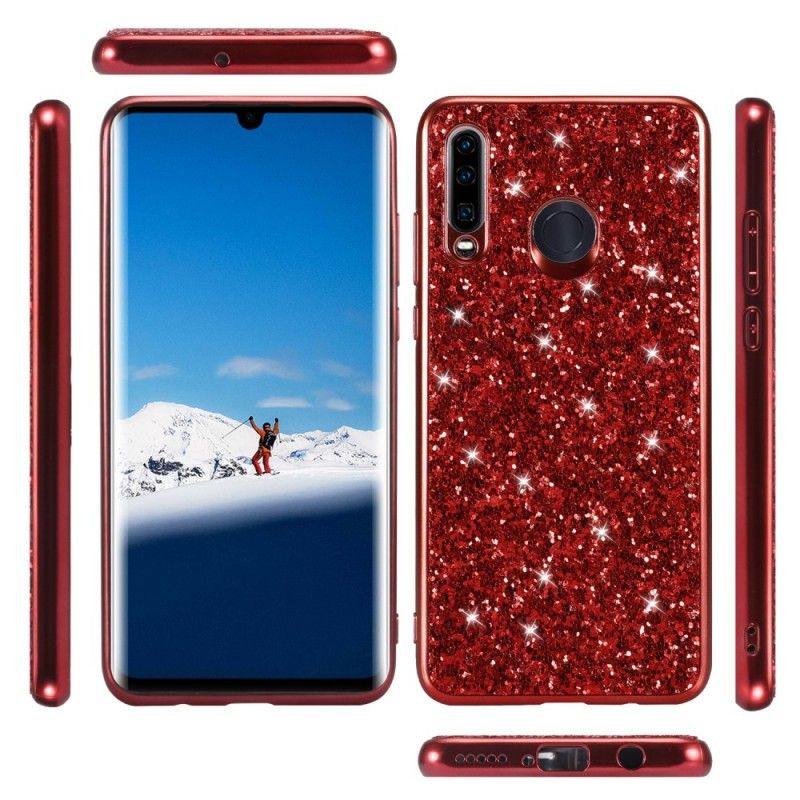 Etui Huawei P30 Lite Czerwony Czarny Jestem Blaskiem